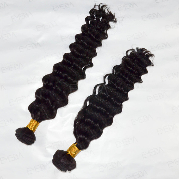 Brazilian vigin human hair weaving deep wave natural color CX029